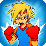 boxing fighter shadow battle logo